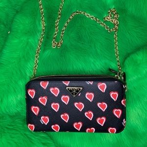 Prada Heart saffiano leather bag